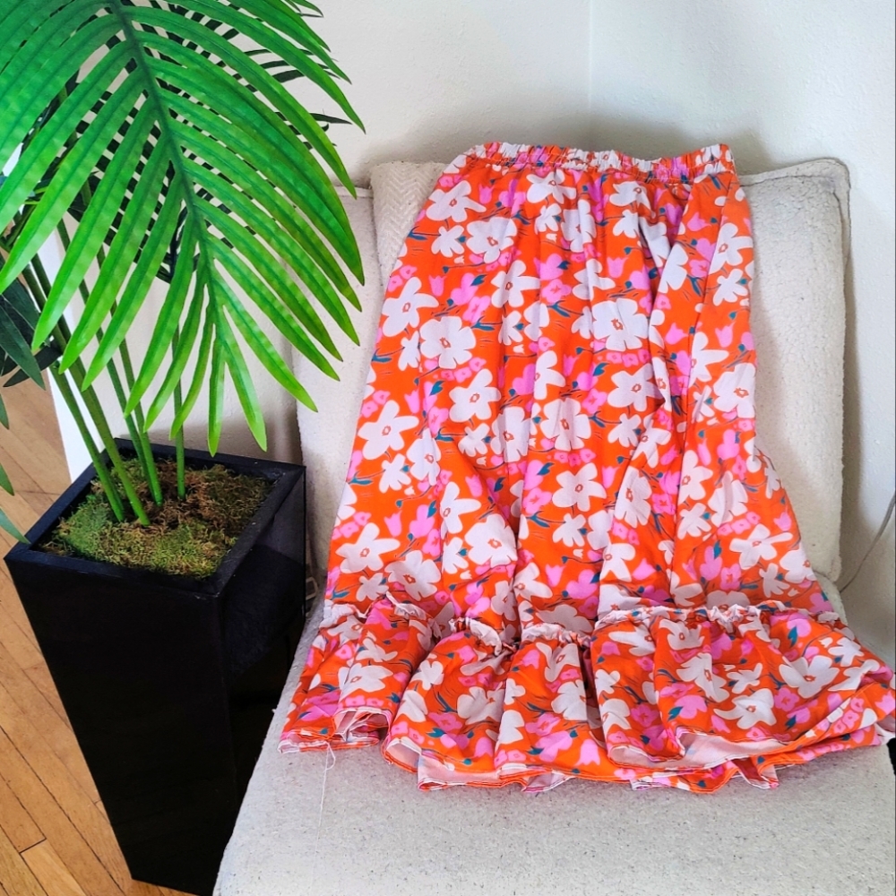 Floral Ruffle Skirt